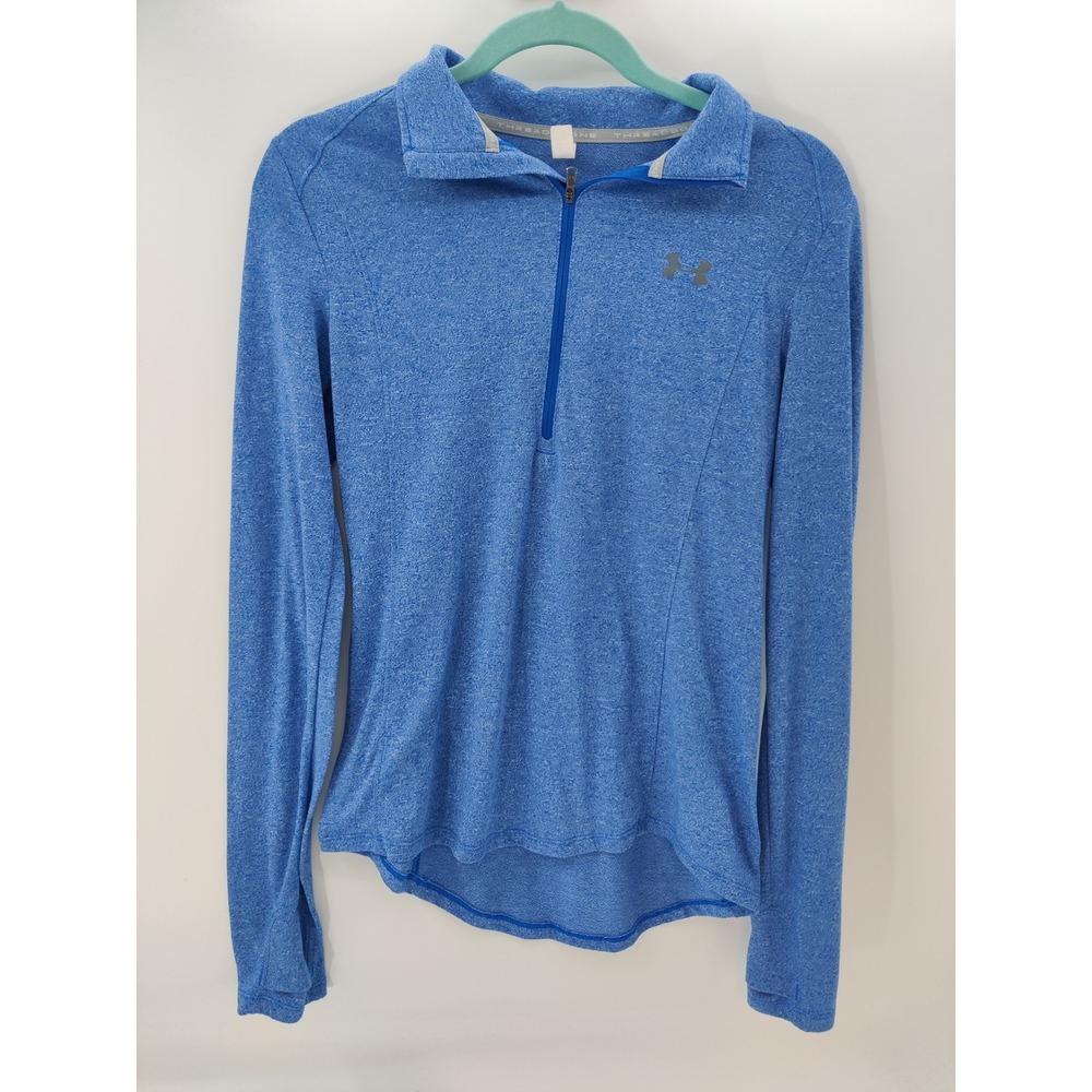 Under Armour Heat Gear Threadborne Quarter Zip Pullover Blue‎ Women's SM